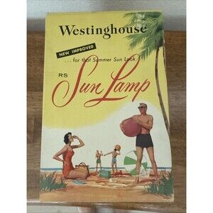 Vintage WESTINGHOUSE Sun Lamp In Original Box Indoor Summer Tan 60’s